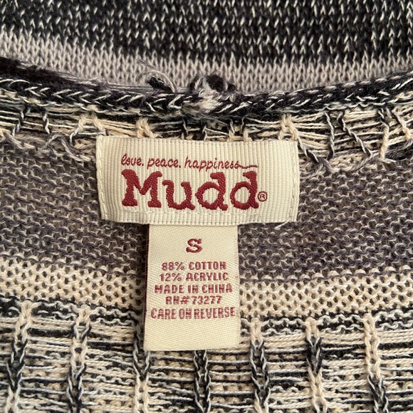 Mudd long cardigan Aztec print Boho western Sz Small black, gray, white EUC - Picture 4 of 5